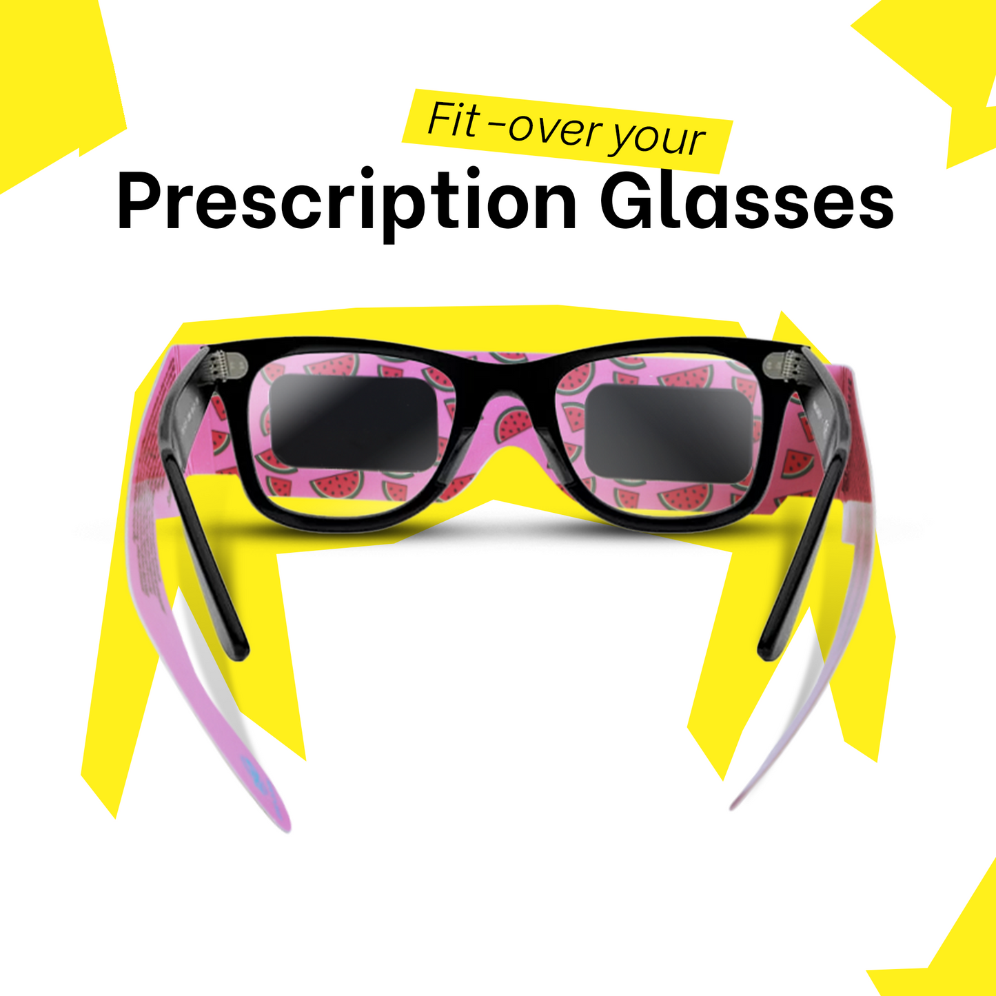 Solar Eclipse Glasses - Fit-Over - One Size - Pink, Turquoise, Yellow, Black