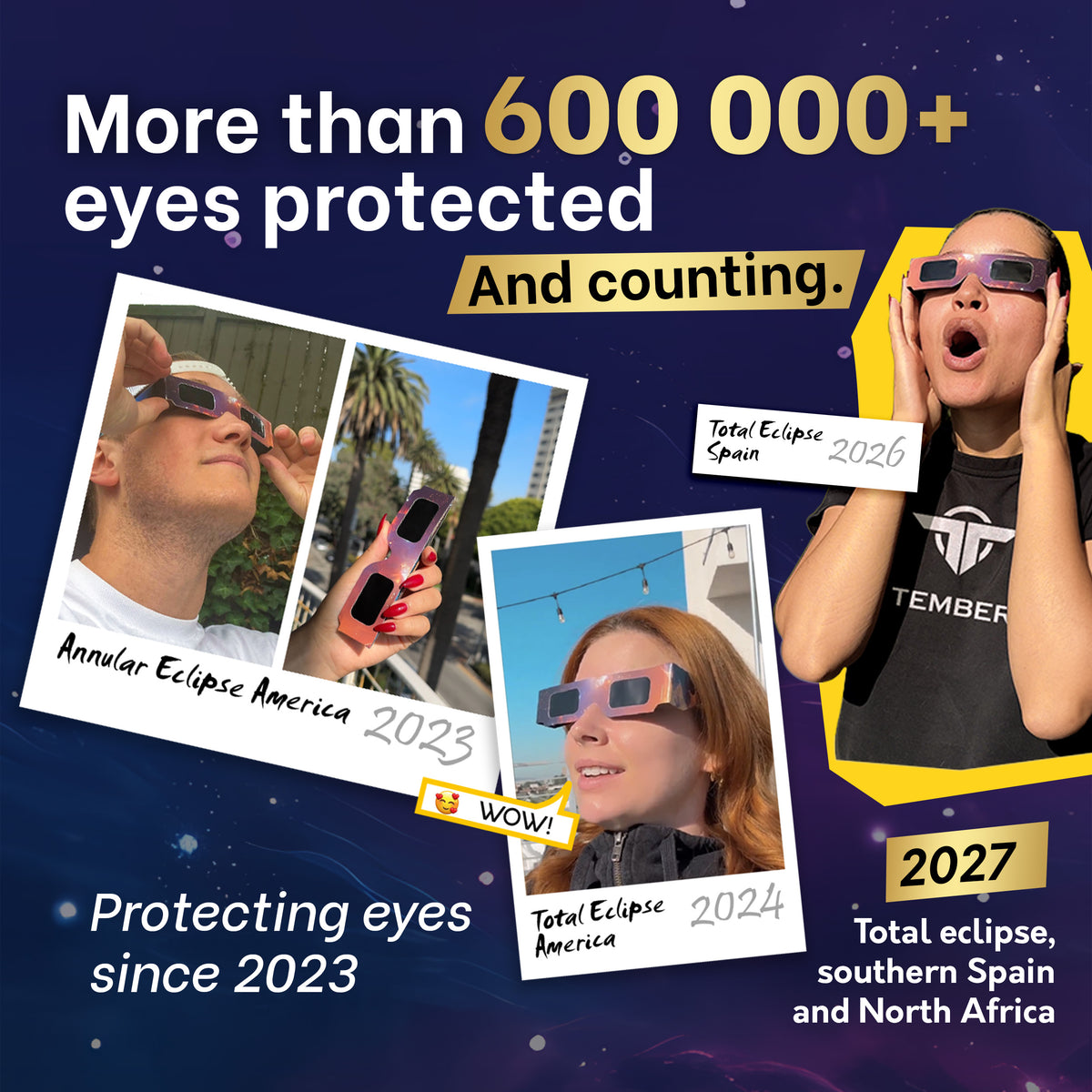 
Tember solar eclipse glasses - information panel 2 of 6