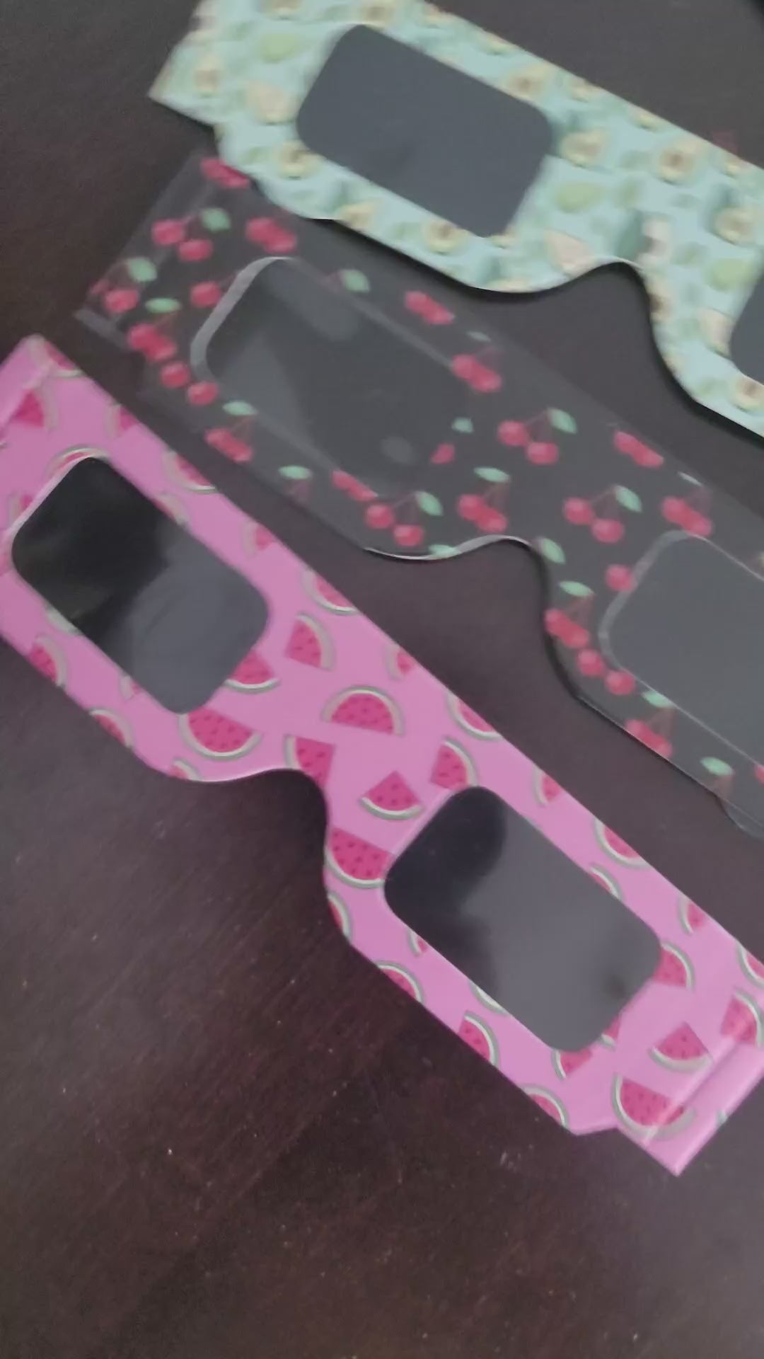 Short video showing the four Tember eclipse-glasses designs